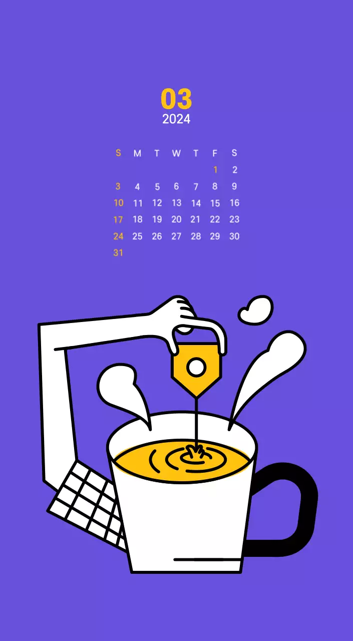 Clean line illustration on a purple background