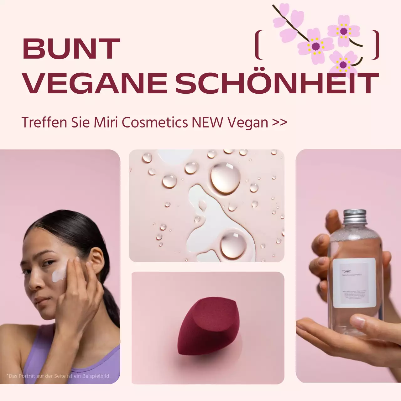 Eine einfache rosa Kosmetikwerbung