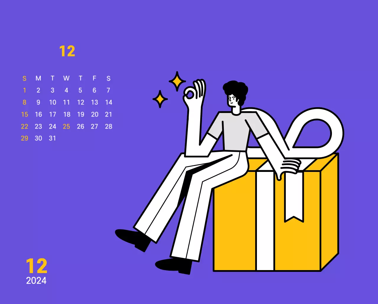 Saubere Linie Illustration auf einem lila Hintergrund