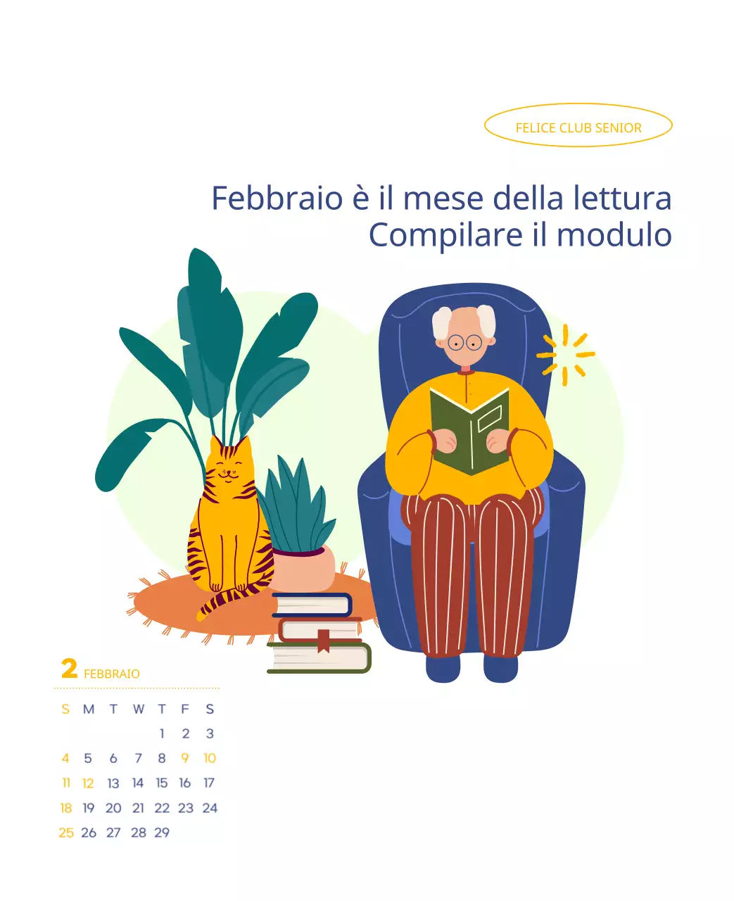 Calendario di lavoro con splendide illustrazioni