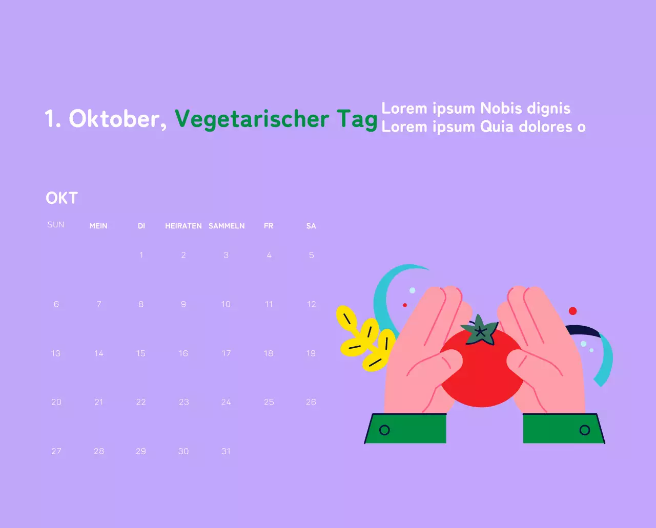 Mit farbenfrohen Illustrationen von Menschen und dem Planeten wird die Weihnachtszeit gefeiert.