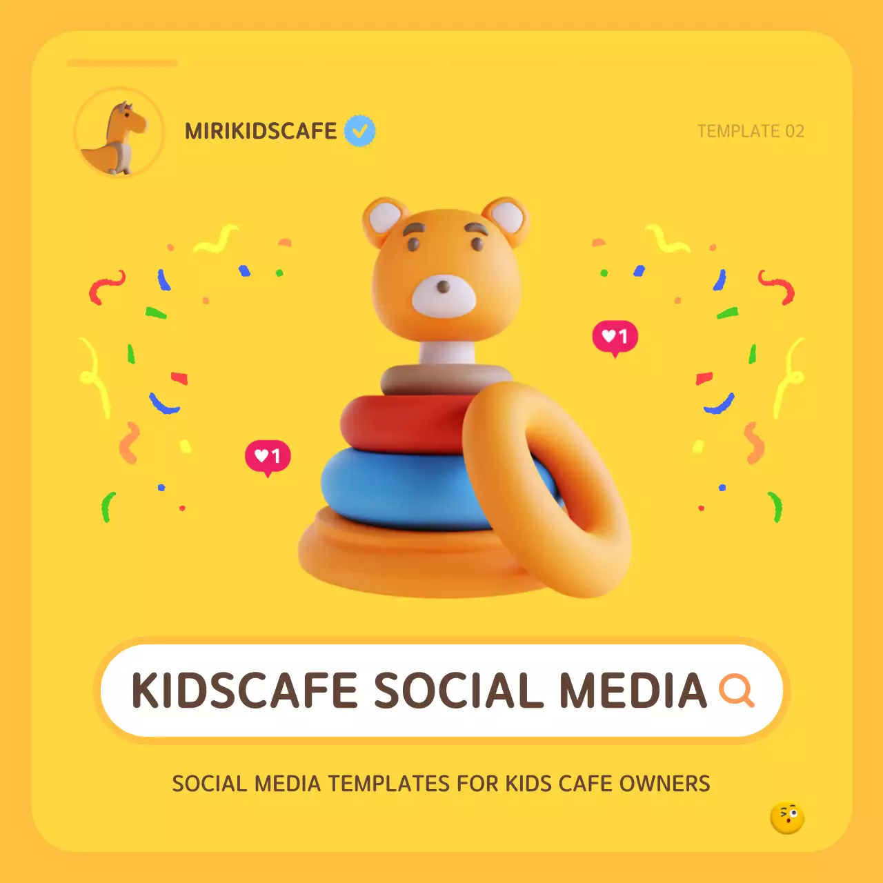 Yellow Playful Kids 소셜 미디어 프로모션 Instagram Carousel