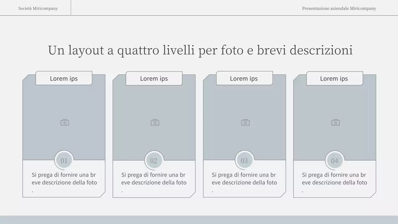 Una relazione d'affari semplice ed emozionale in azzurro e bianco