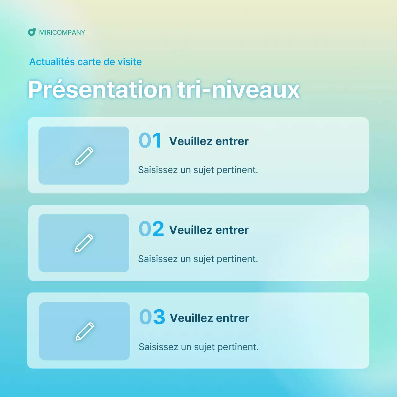 Un guide simple de la lettre d'information de l'entreprise en bleu clair et menthe
