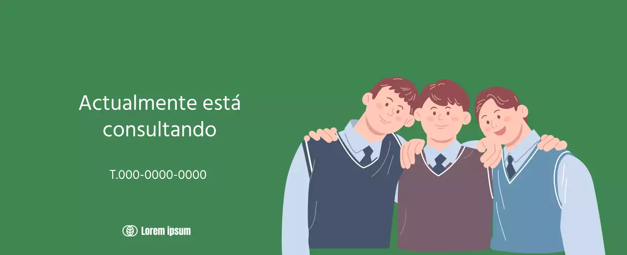 Calendario con ilustraciones juveniles sobre fondo amarillo y verde