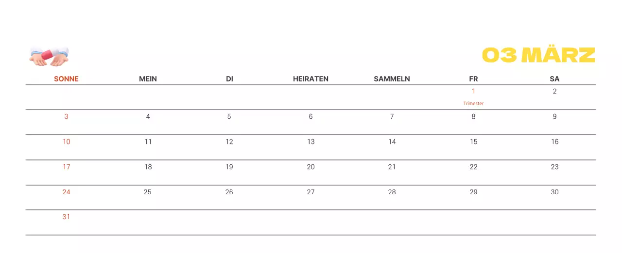 Ein festliches Krankenhaus mit Illustrationen zum Thema Gesundheit und Familie und farbenfrohen Akzenten