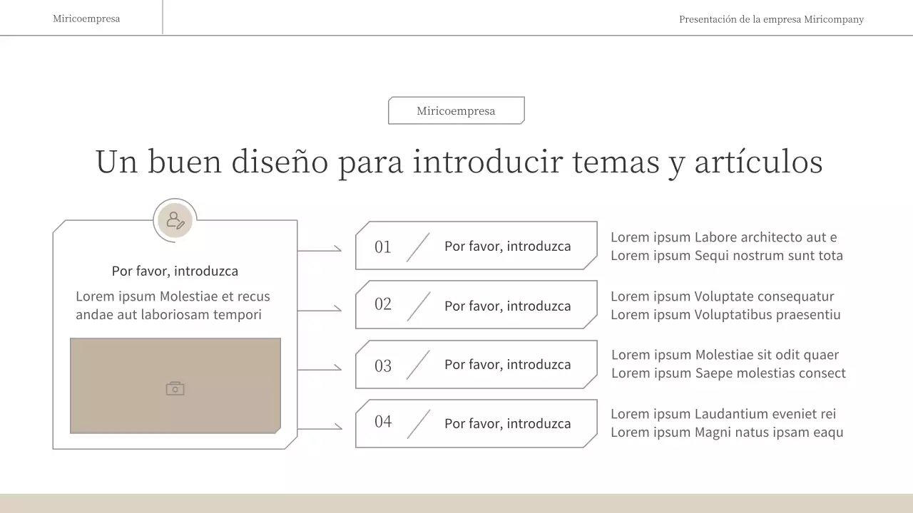 Un informe empresarial sencillo y emotivo en marrón y blanco
