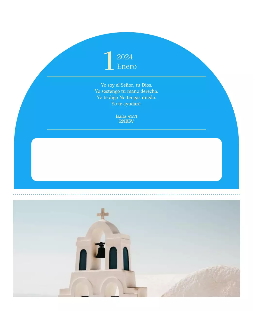 Calendario eclesiástico azul de concepto moderno