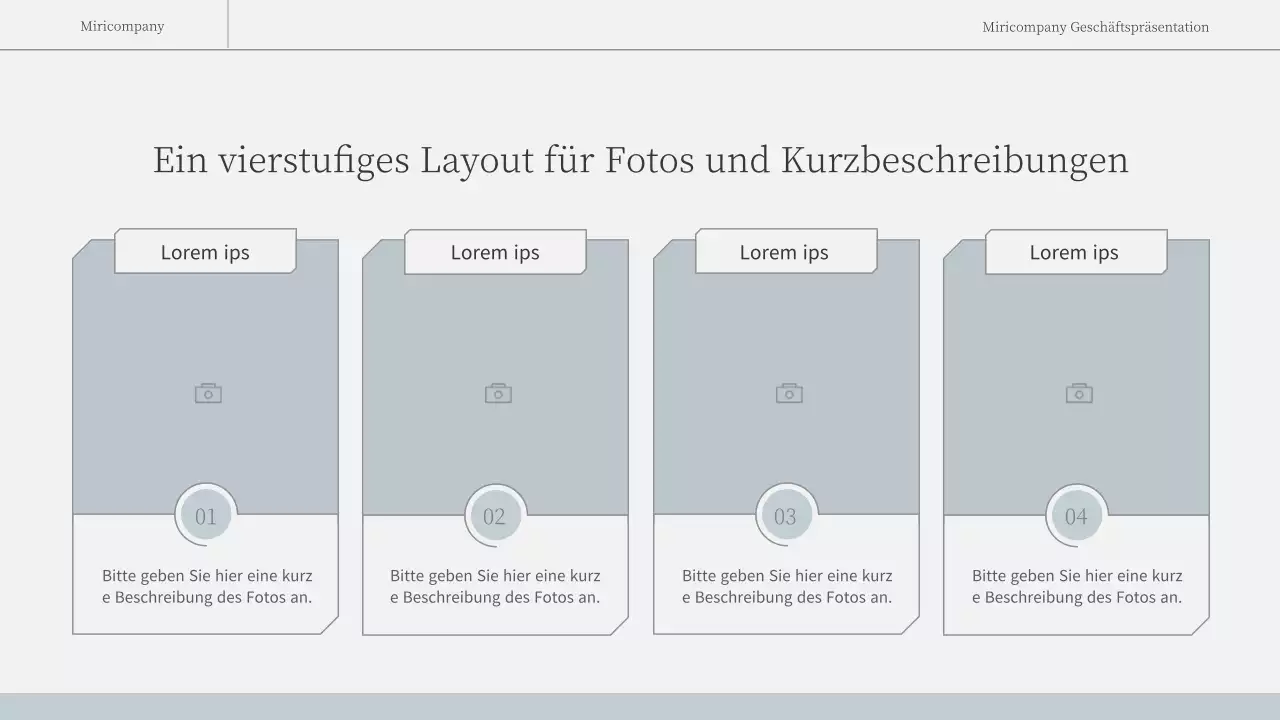 Ein einfacher, emotionaler Geschäftsbericht in Hellblau und Weiß