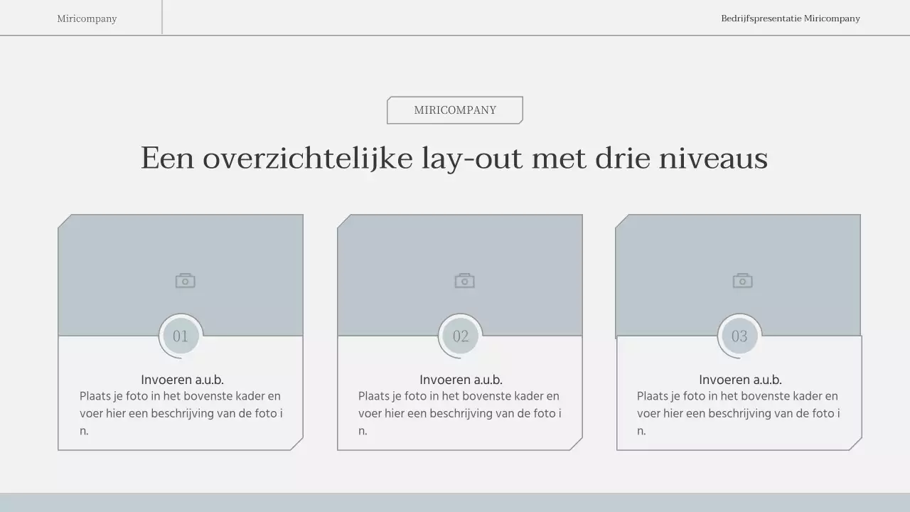 Een eenvoudig, emotioneel zakelijk rapport in lichtblauw en wit