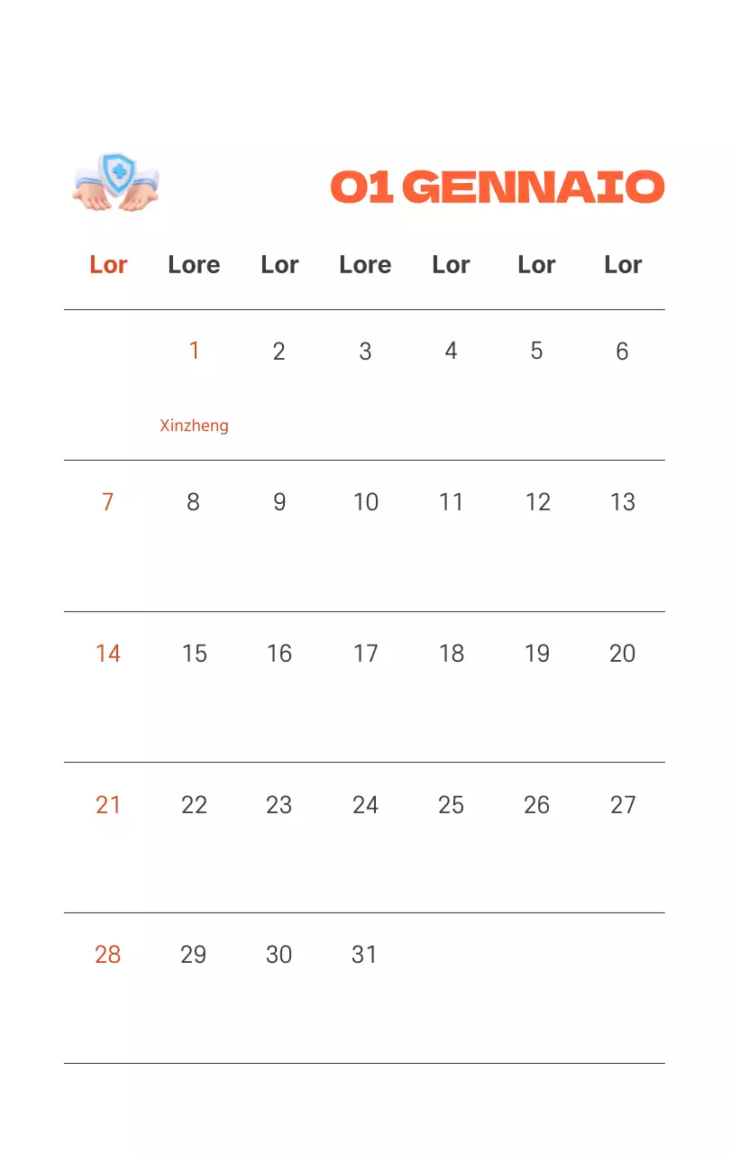 Un ospedale festivo con illustrazioni a tema salute e famiglia e accenti colorati