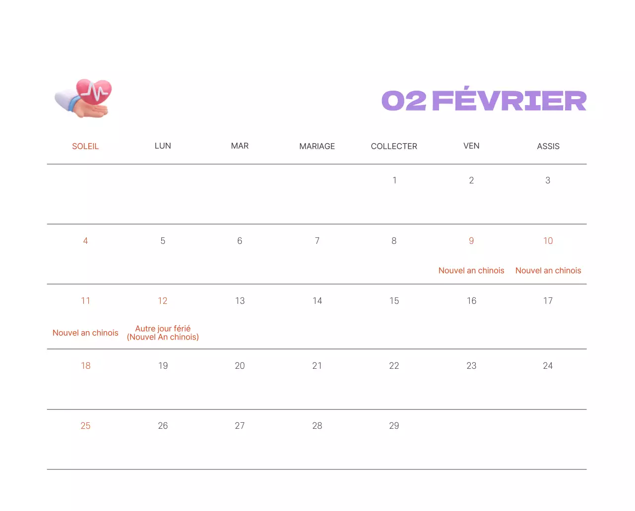 Un hôpital festif avec des illustrations sur le thème de la santé et de la famille et des accents colorés.