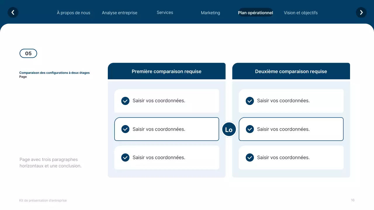 Site web simple, blanc et bleu marine, profil de l'entreprise