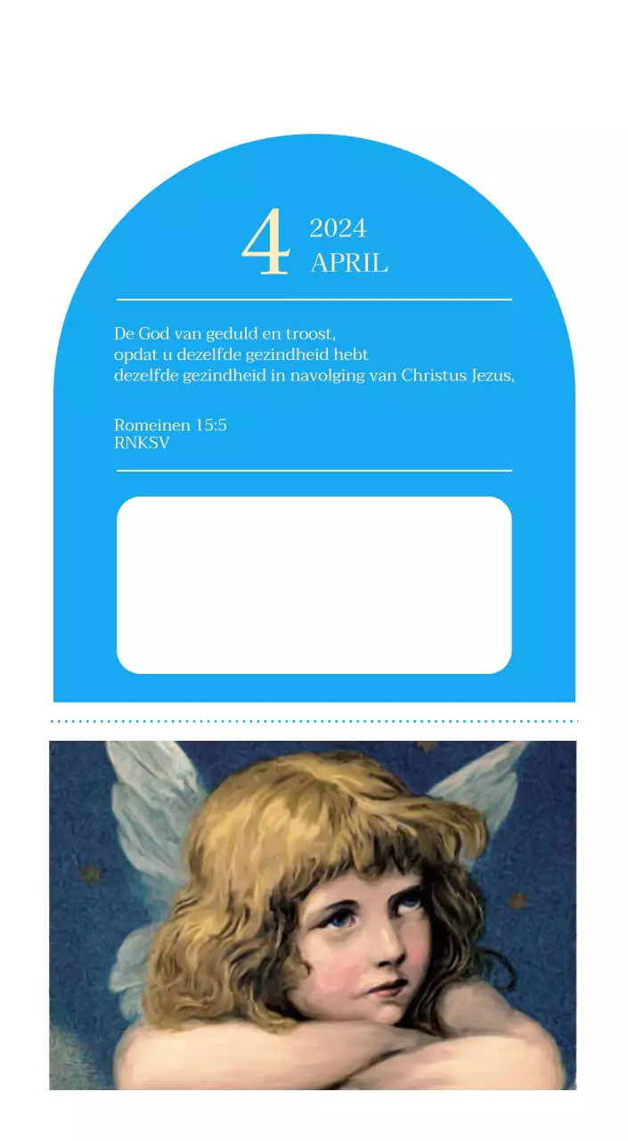 Blauw modern concept kerkkalender