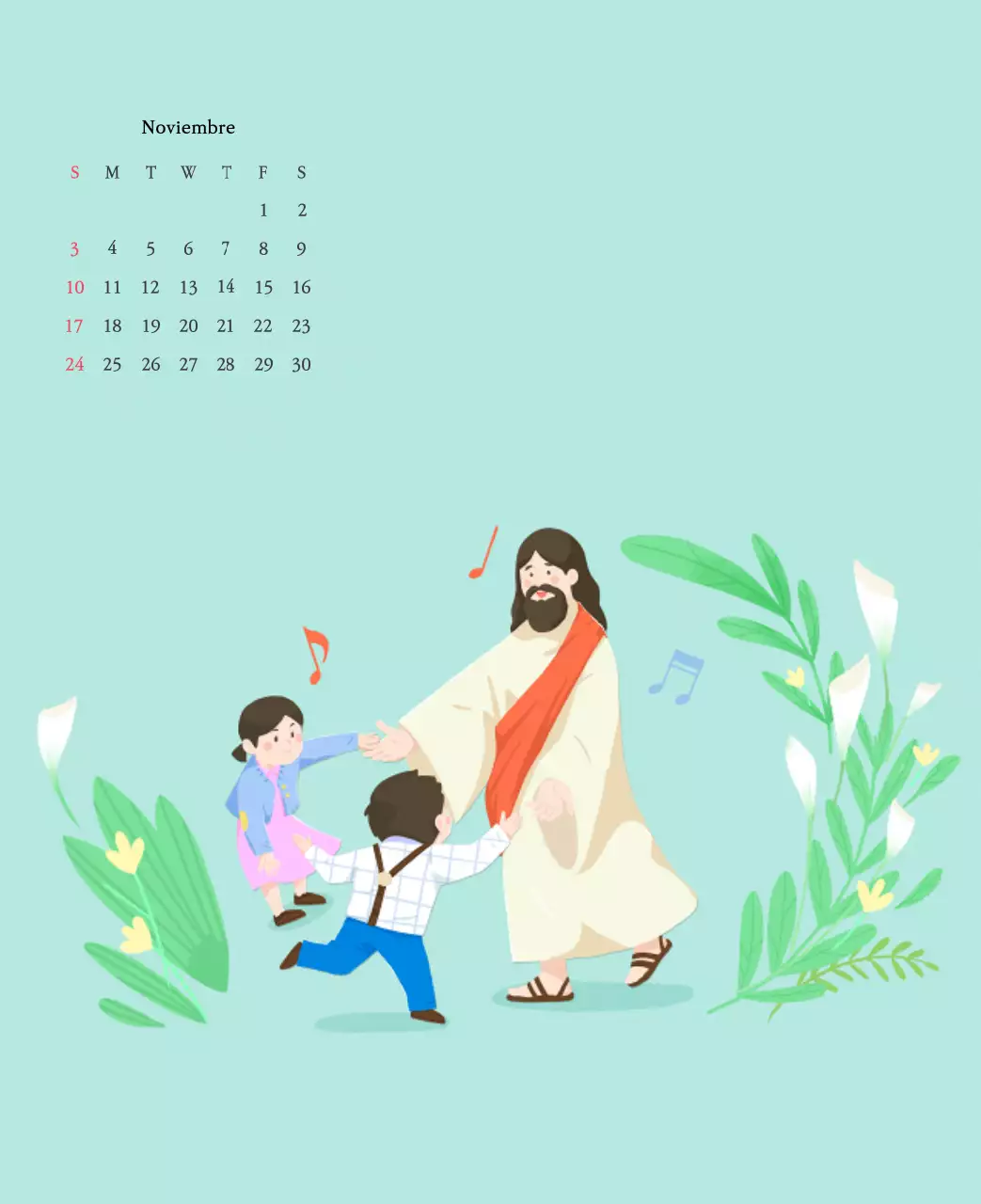 Colores cálidosIglesias con simpáticas ilustraciones