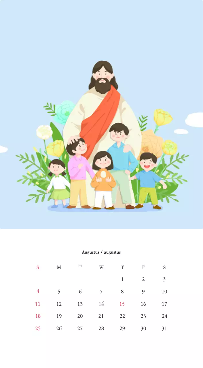 Kerken met schattige illustraties in warme kleuren