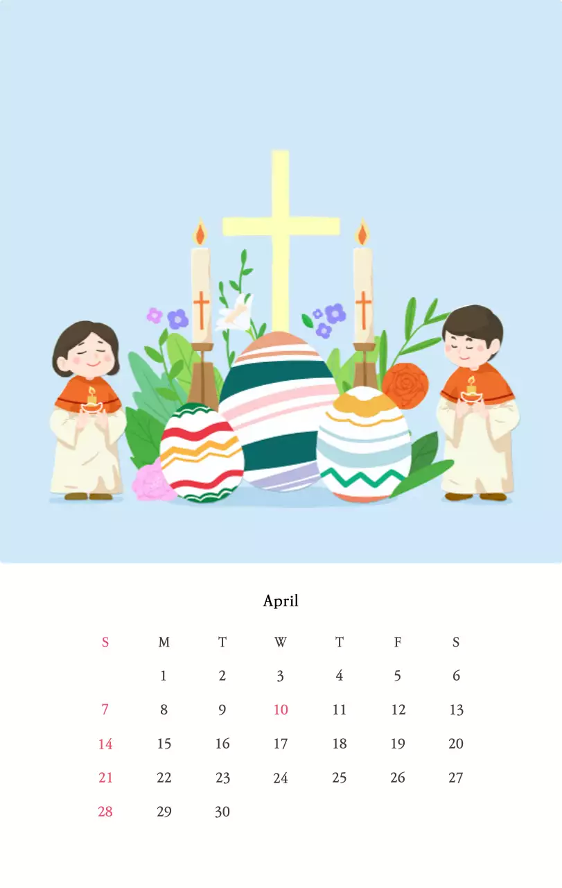 Kirchen mit niedlichen Illustrationen in warmen Farben