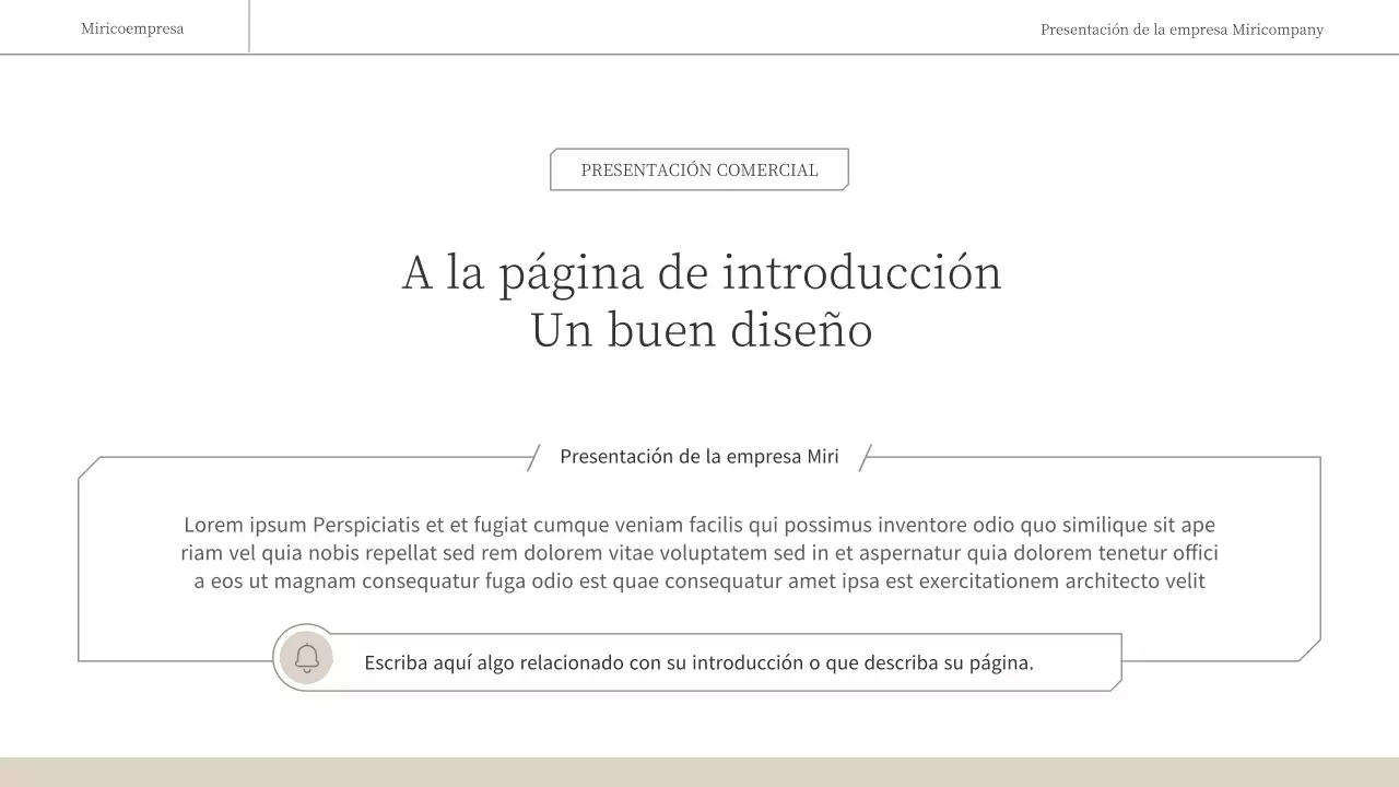 Un informe empresarial sencillo y emotivo en marrón y blanco