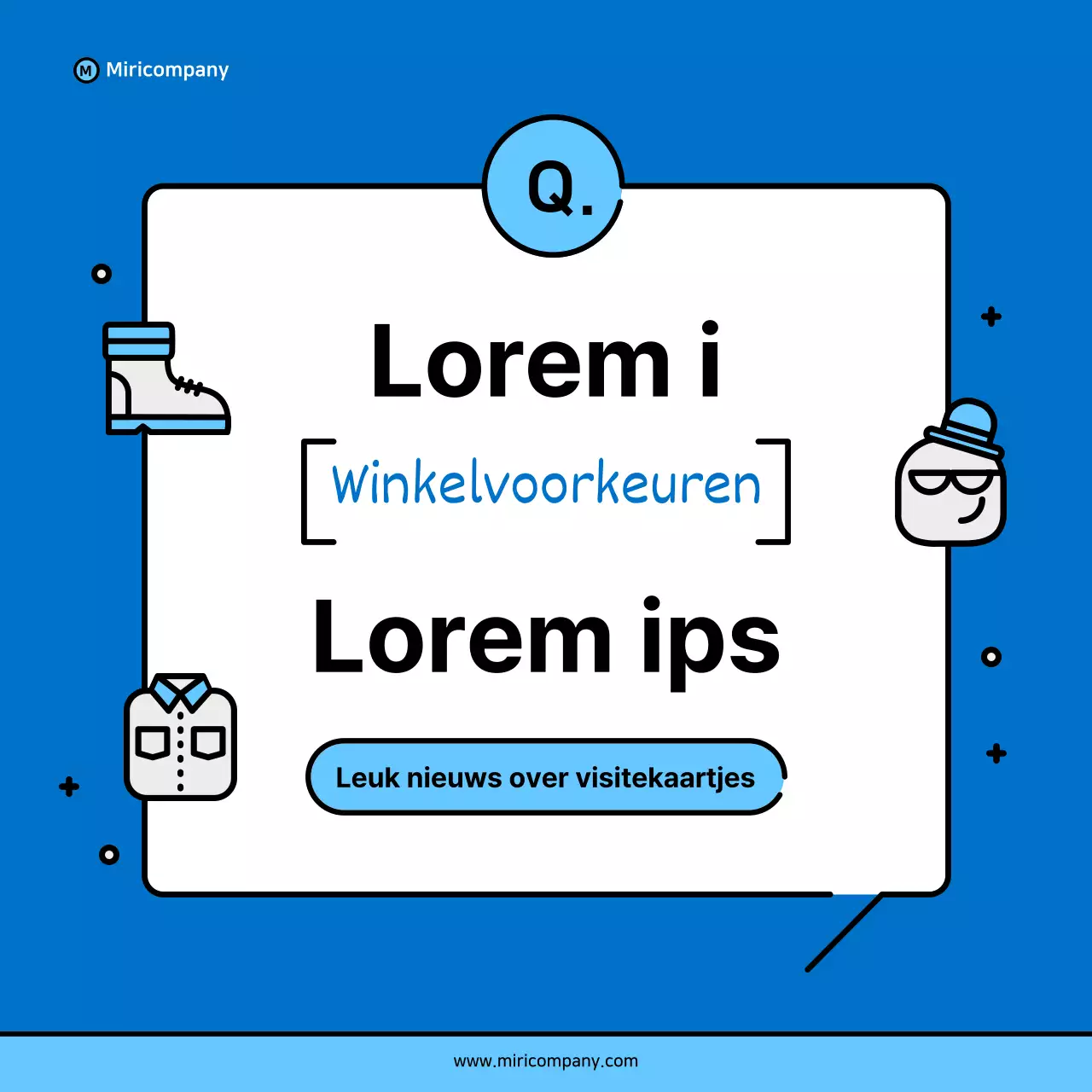 Minimalistische zakelijke pitch voorstel in blauw en lichtblauw