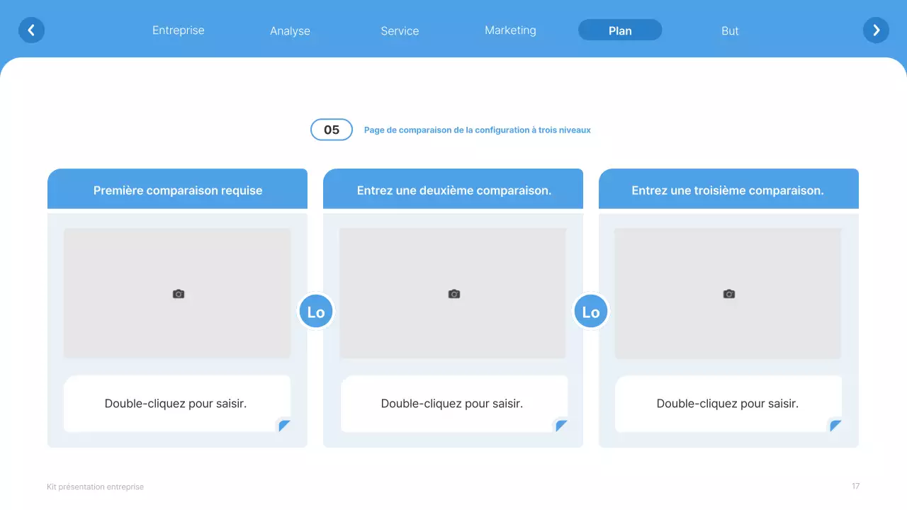 Site web simple, blanc et bleu clair, profil d'entreprise