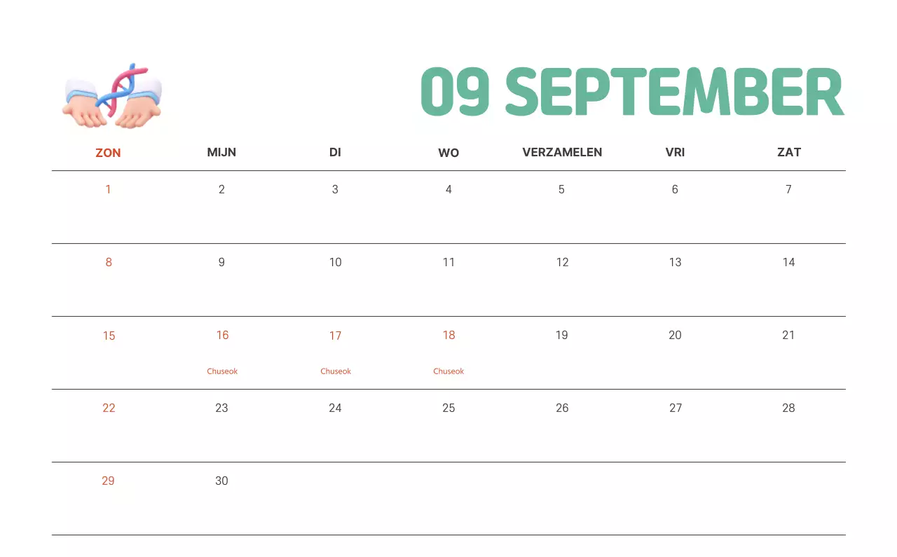 Een feestelijk ziekenhuis met illustraties met gezondheids- en gezinsthema's en kleurrijke accenten