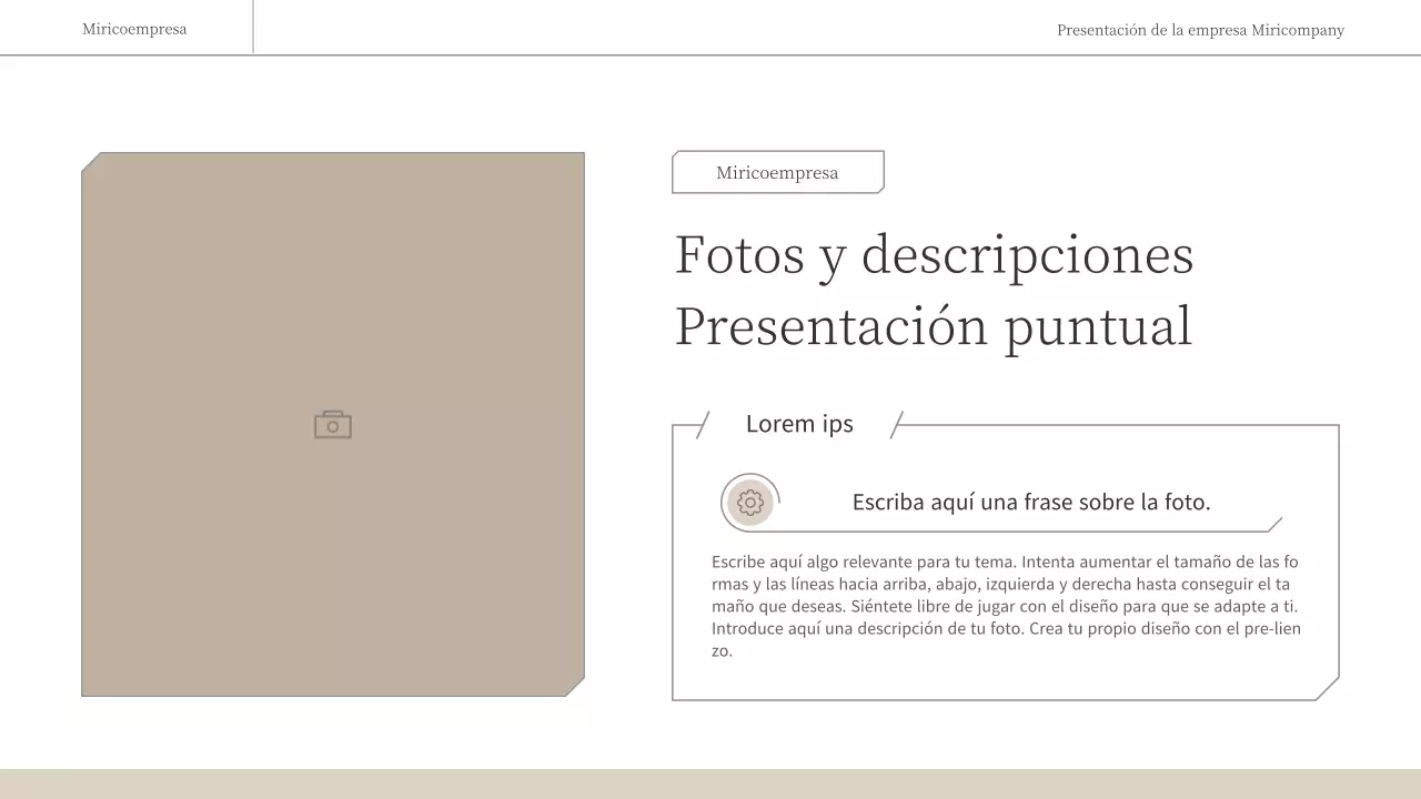 Un informe empresarial sencillo y emotivo en marrón y blanco