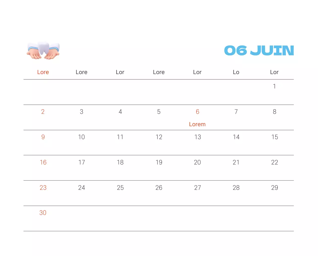 Un hôpital festif avec des illustrations sur le thème de la santé et de la famille et des accents colorés.