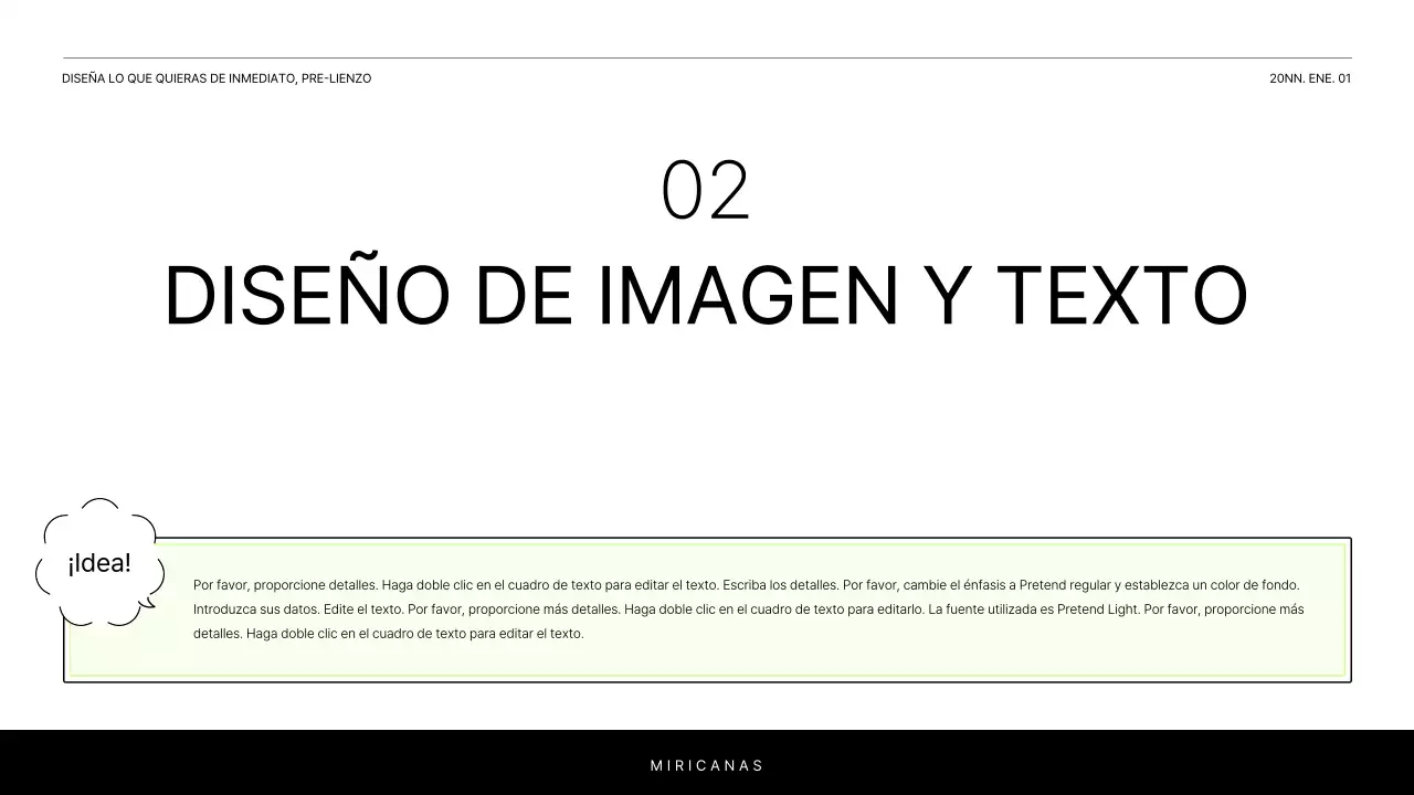 Un sencillo informe en blanco y chartreuse para presentar un proyecto