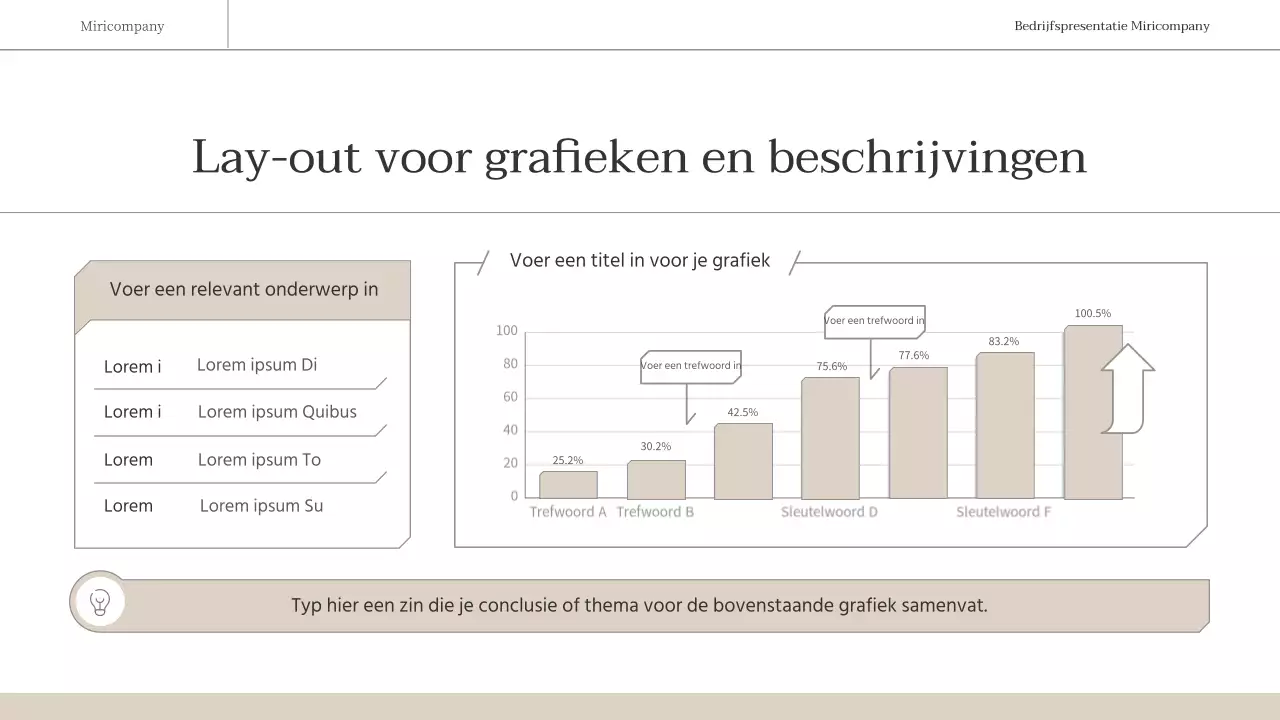 Een eenvoudig, emotioneel zakelijk rapport in bruin en wit