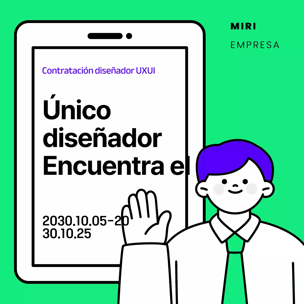 Contratar a un diseñador guapo en púrpura y chartreuse