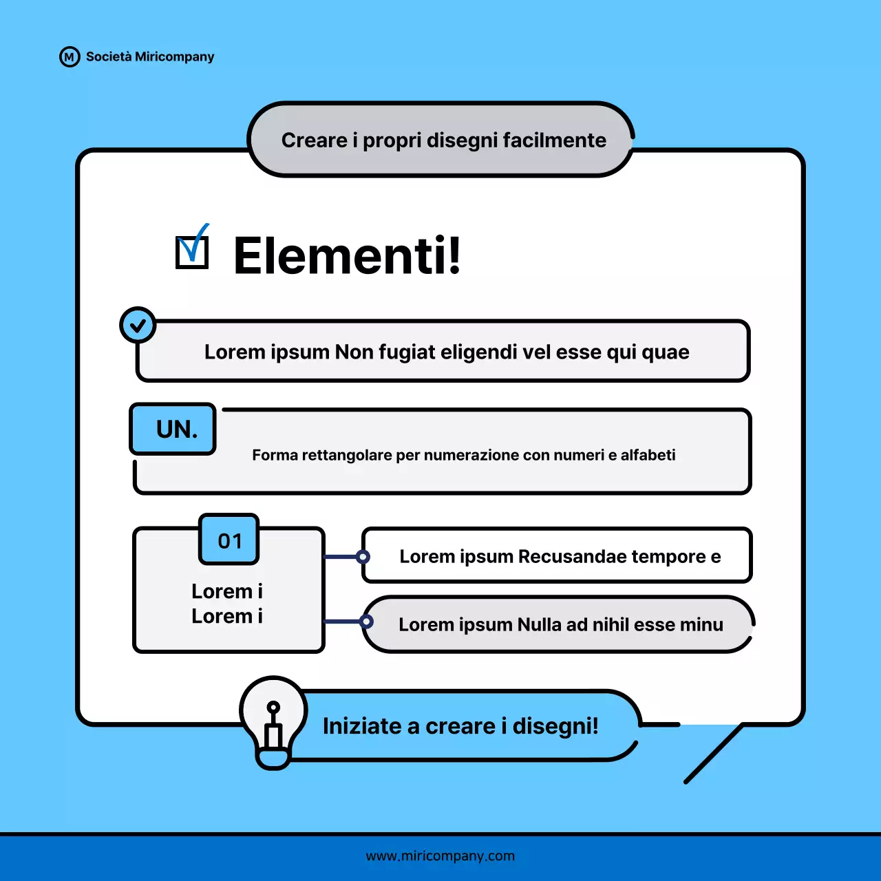 Proposta di pitch aziendale minimalista in blu e azzurro