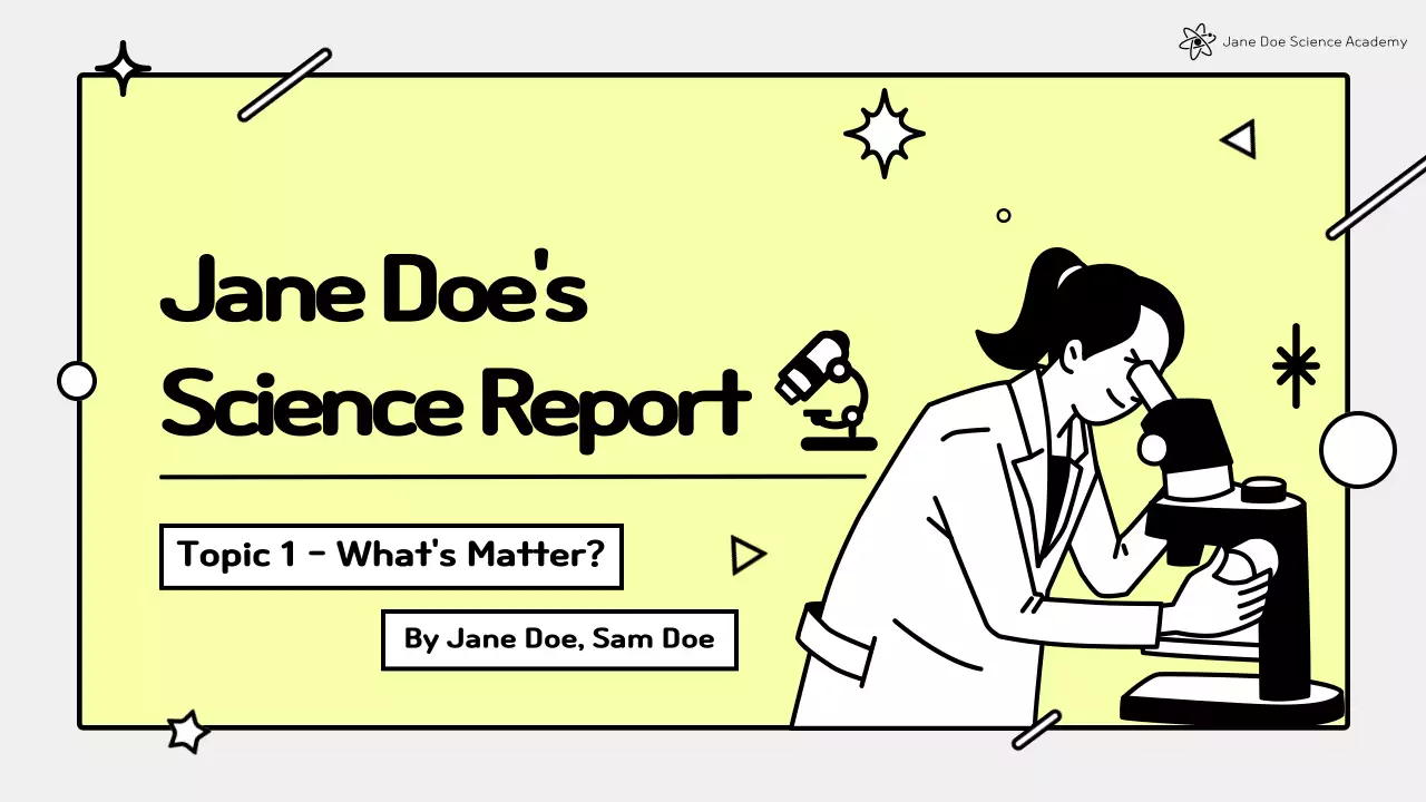 노란색 현대 과학 프레젠테이션