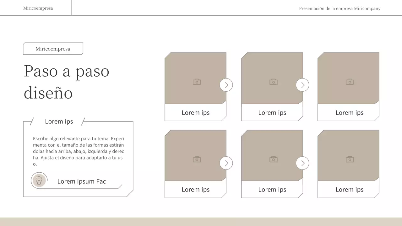Un informe empresarial sencillo y emotivo en marrón y blanco
