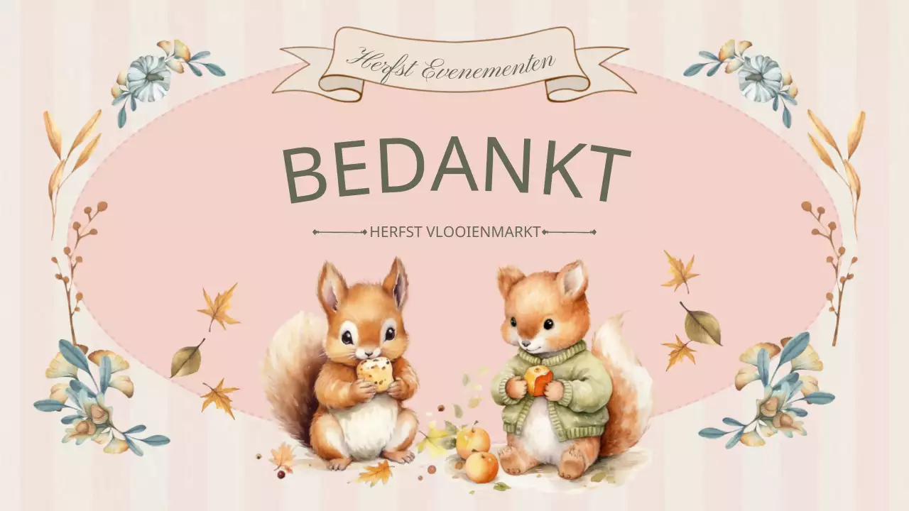 Klassieke Herfst Vlooienmarkt Planner in Roze en Khaki