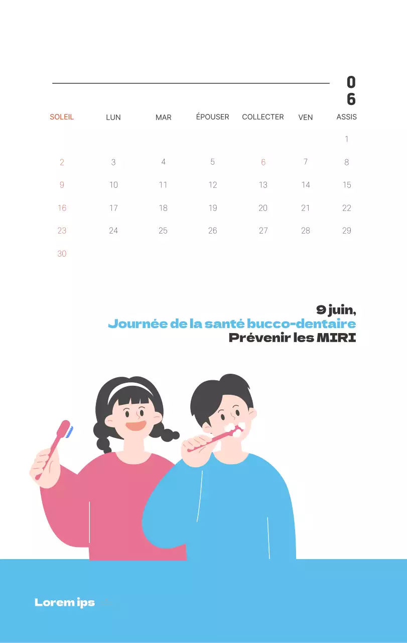 Un hôpital festif avec des illustrations sur le thème de la santé et de la famille et des accents colorés.