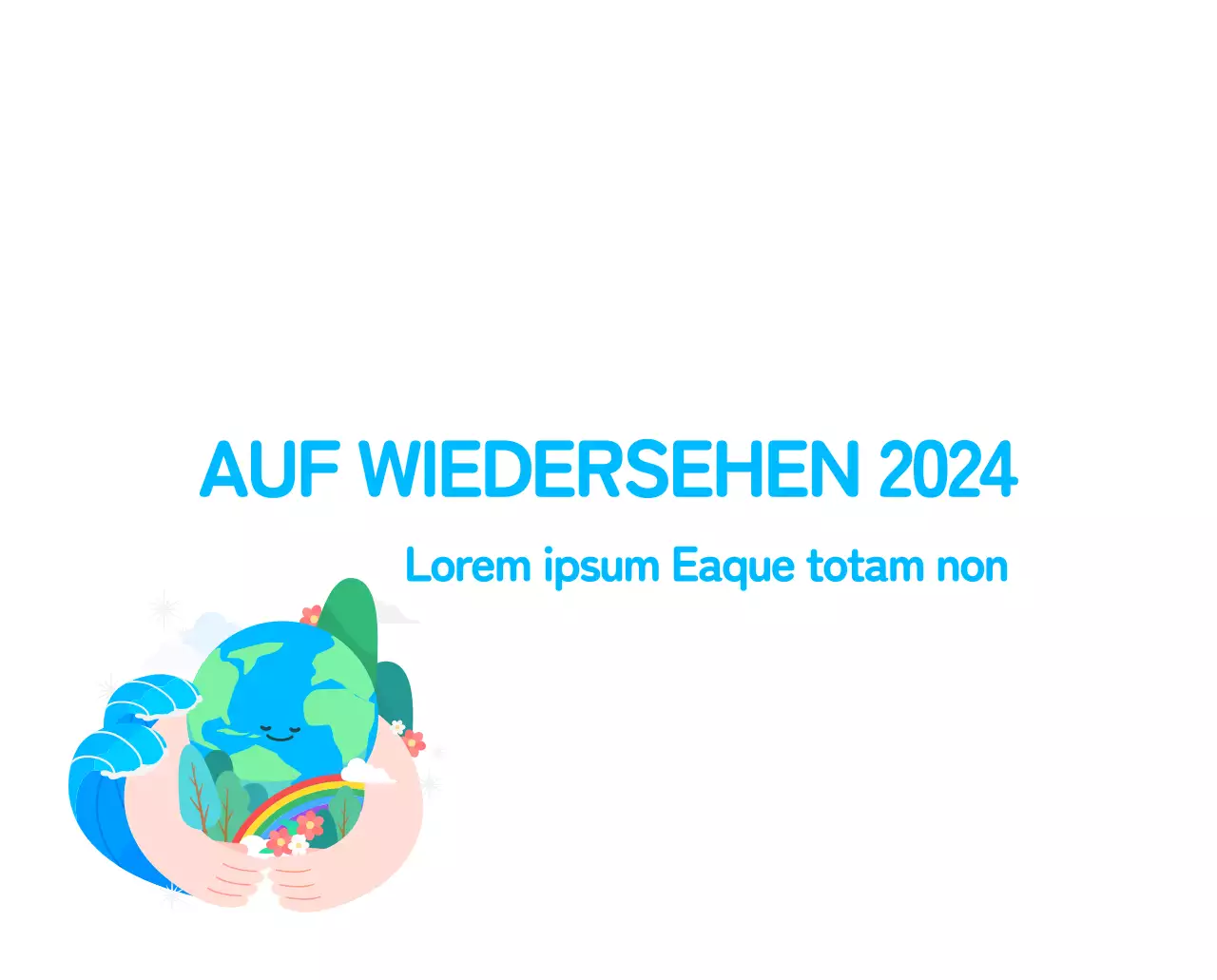 Mit farbenfrohen Illustrationen von Menschen und dem Planeten wird die Weihnachtszeit gefeiert.