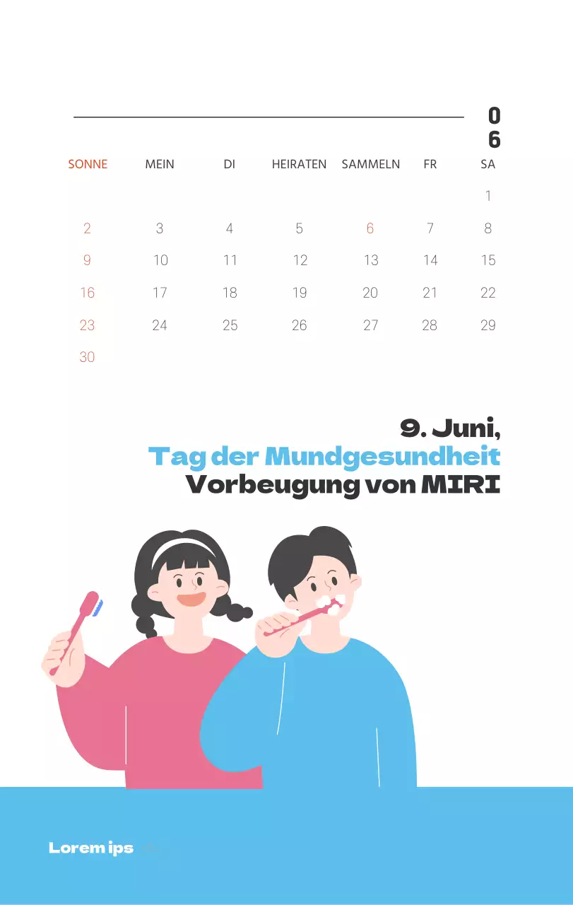 Ein festliches Krankenhaus mit Illustrationen zum Thema Gesundheit und Familie und farbenfrohen Akzenten