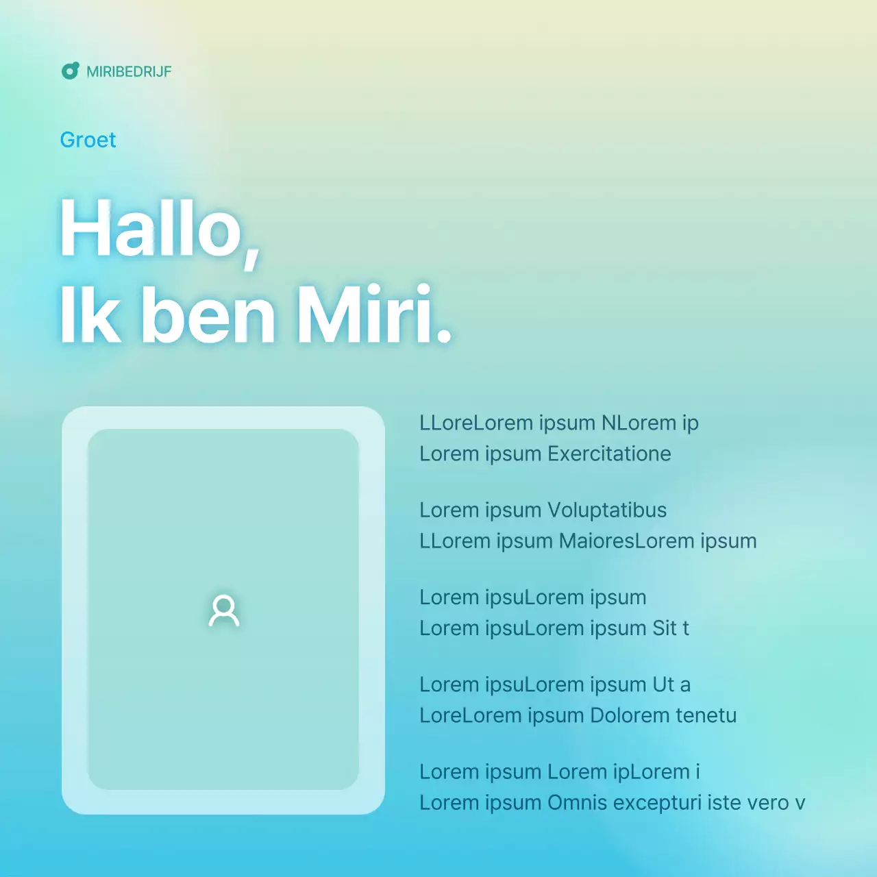 Een eenvoudige zakelijke nieuwsbriefgids in lichtblauw en mintgroen