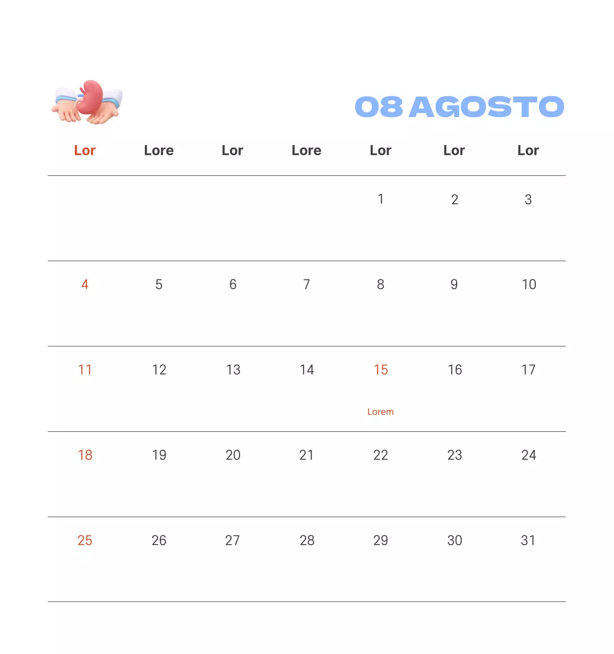 Un ospedale festivo con illustrazioni a tema salute e famiglia e accenti colorati