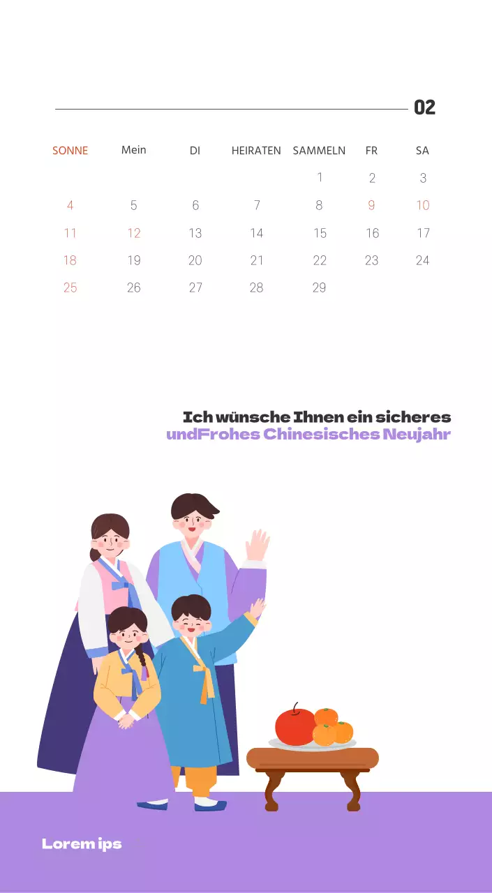 Ein festliches Krankenhaus mit Illustrationen zum Thema Gesundheit und Familie und farbenfrohen Akzenten