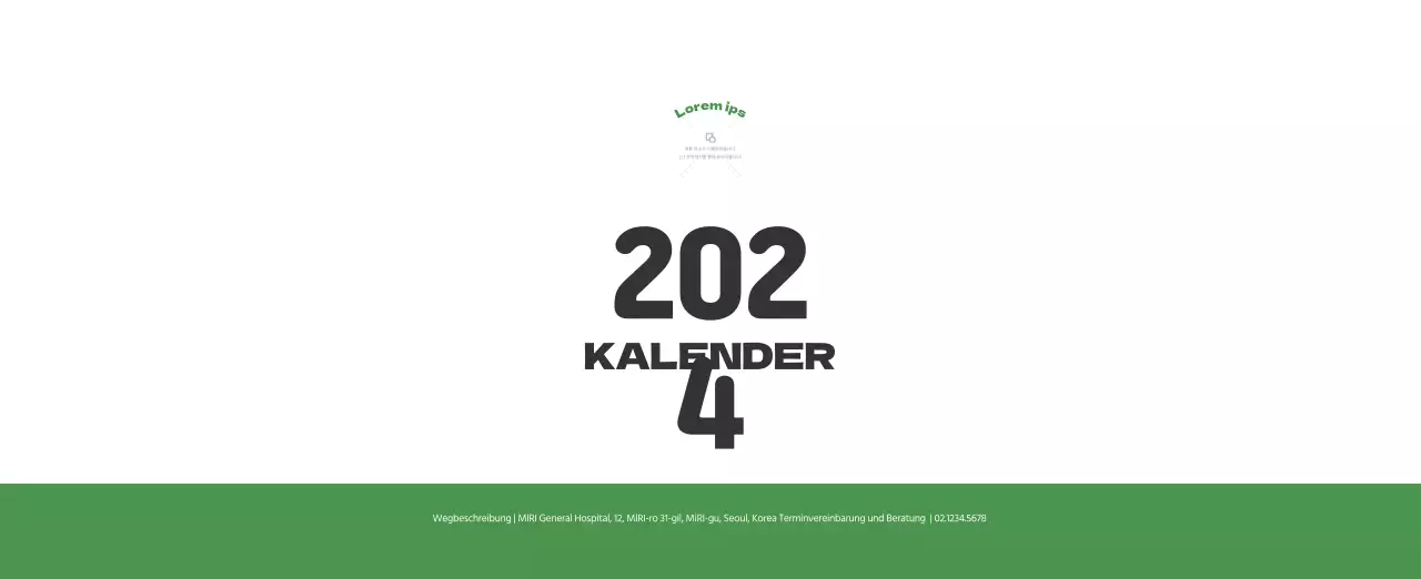 Ein festliches Krankenhaus mit Illustrationen zum Thema Gesundheit und Familie und farbenfrohen Akzenten