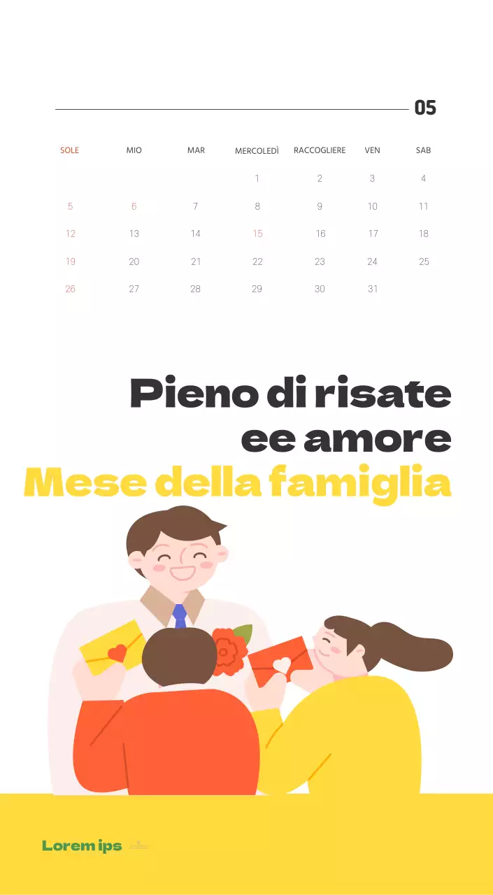 Un ospedale festivo con illustrazioni a tema salute e famiglia e accenti colorati