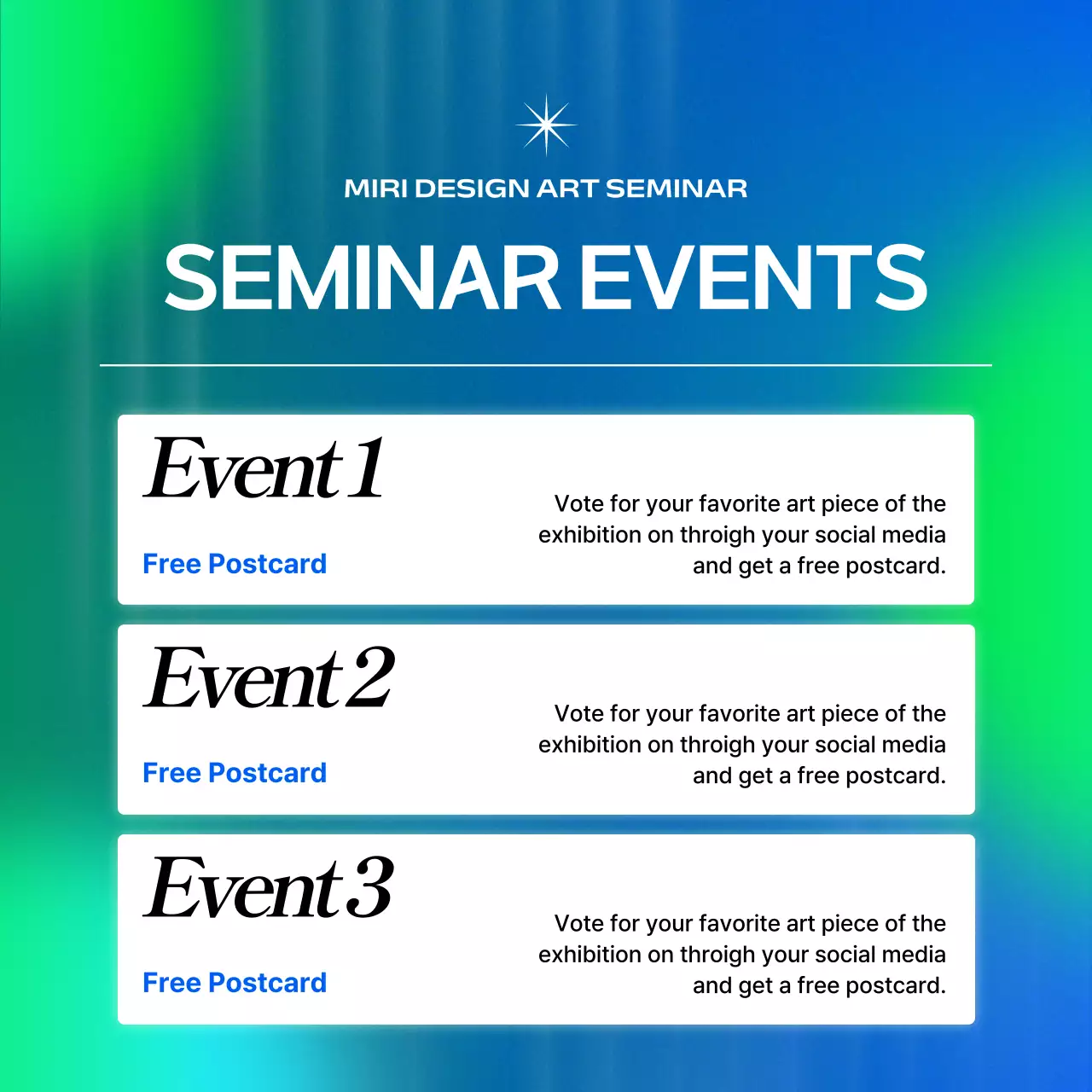 Green Modern Design Seminar Instagram Carousel