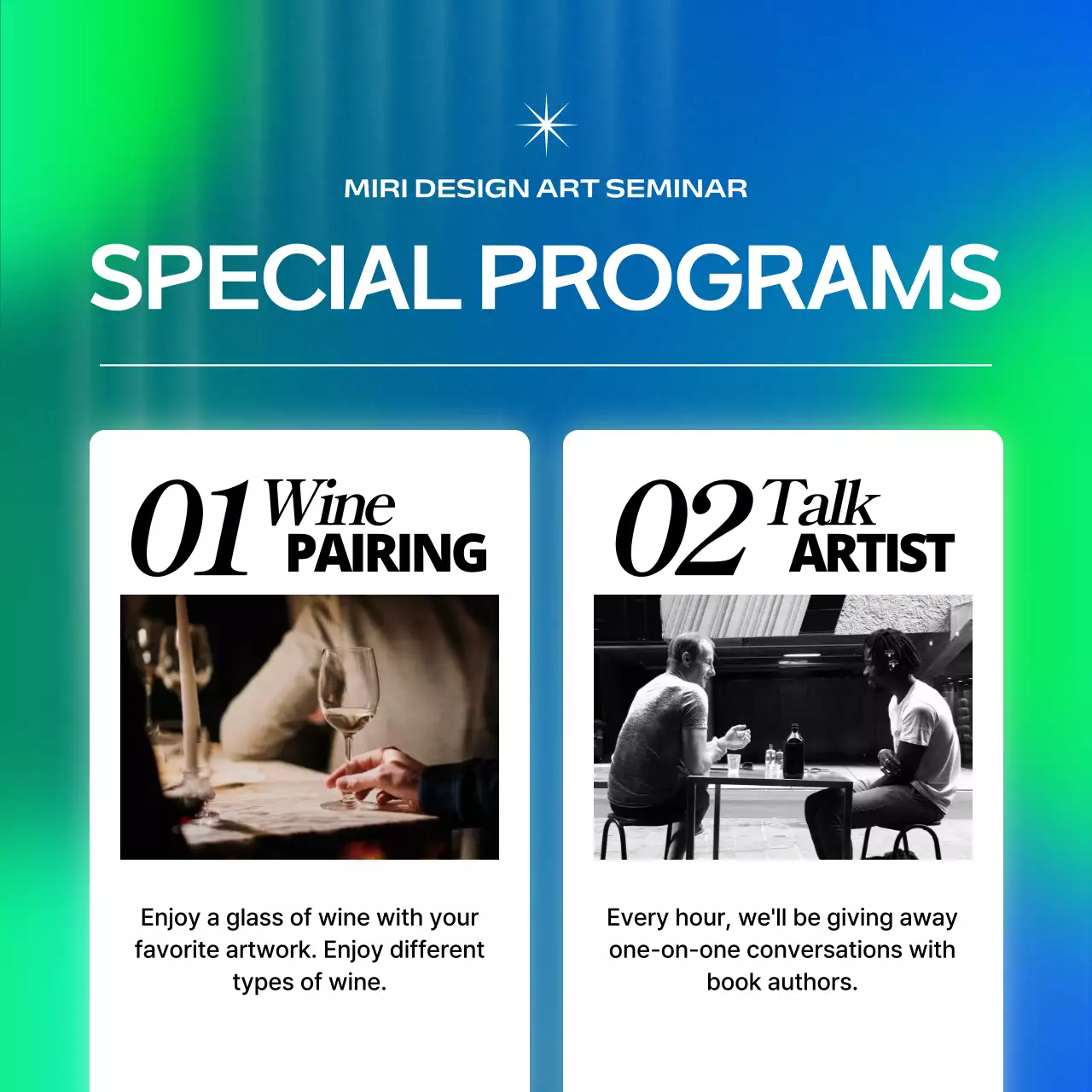 Green Modern Design Seminar Instagram Carousel