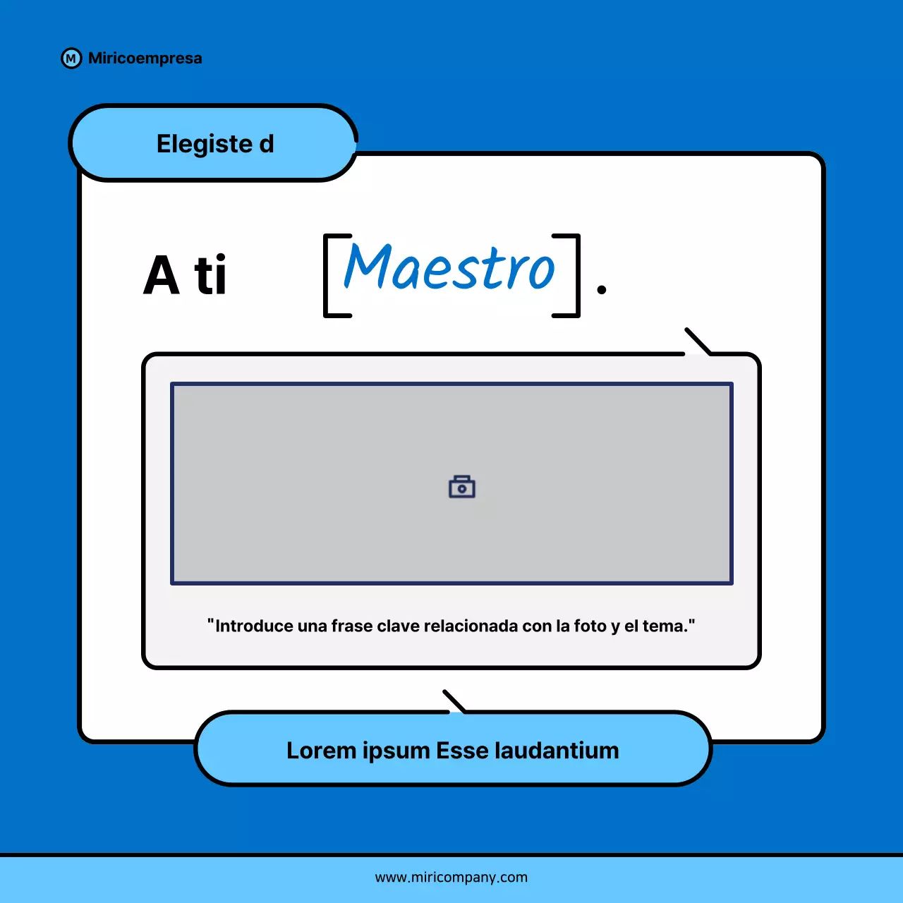 Propuesta minimalista de discurso empresarial en azul y azul claro