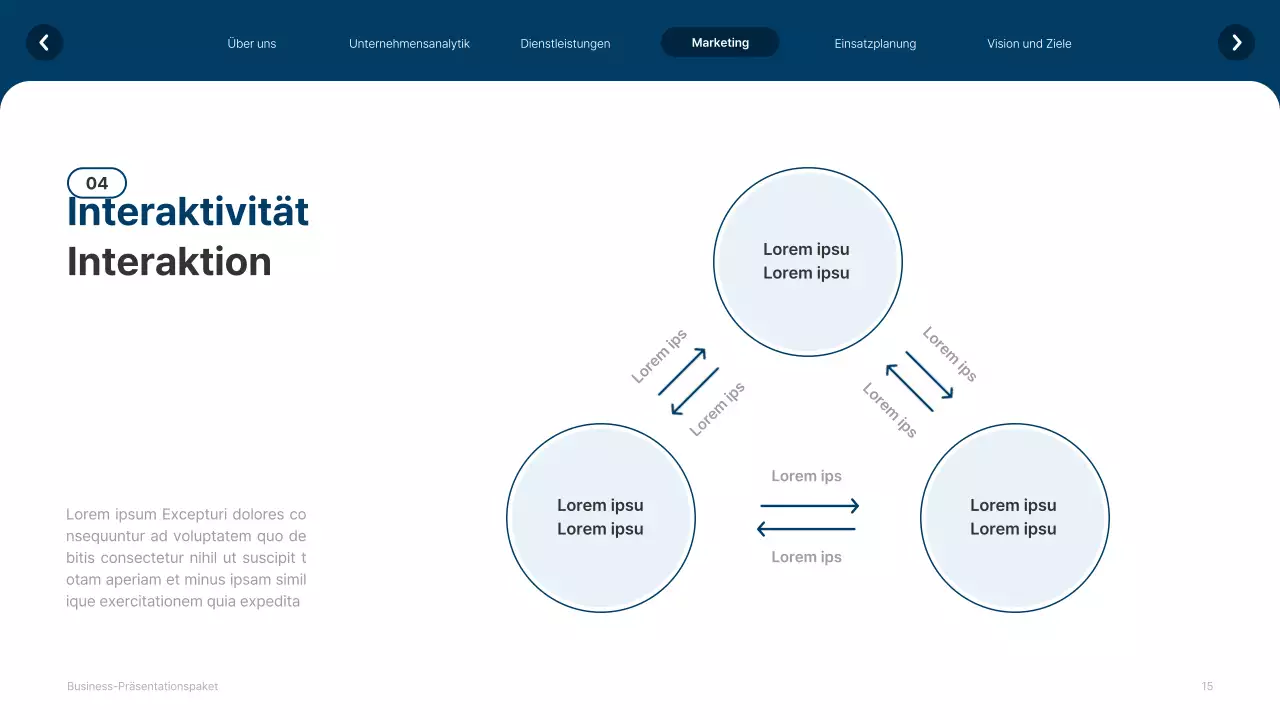 Einfache weiße und marineblaue Website Firmenprofil