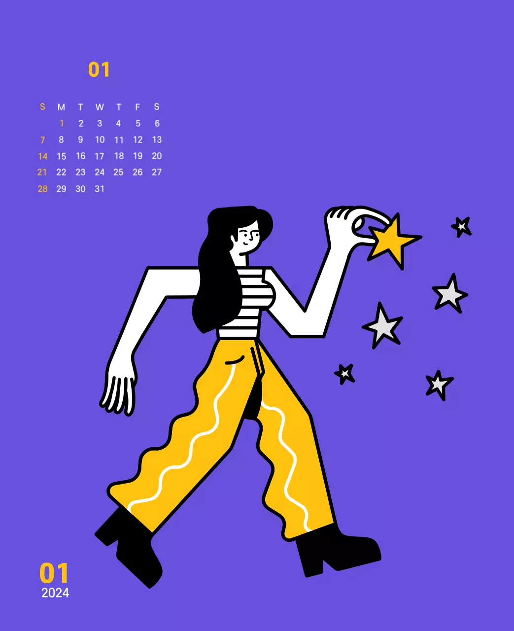 Ilustración de líneas limpias sobre fondo morado