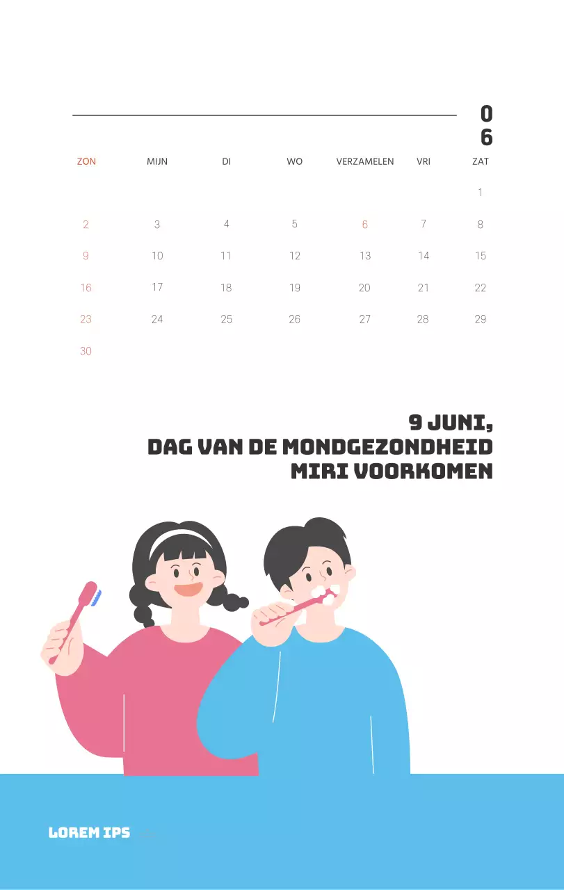 Een feestelijk ziekenhuis met illustraties met gezondheids- en gezinsthema's en kleurrijke accenten