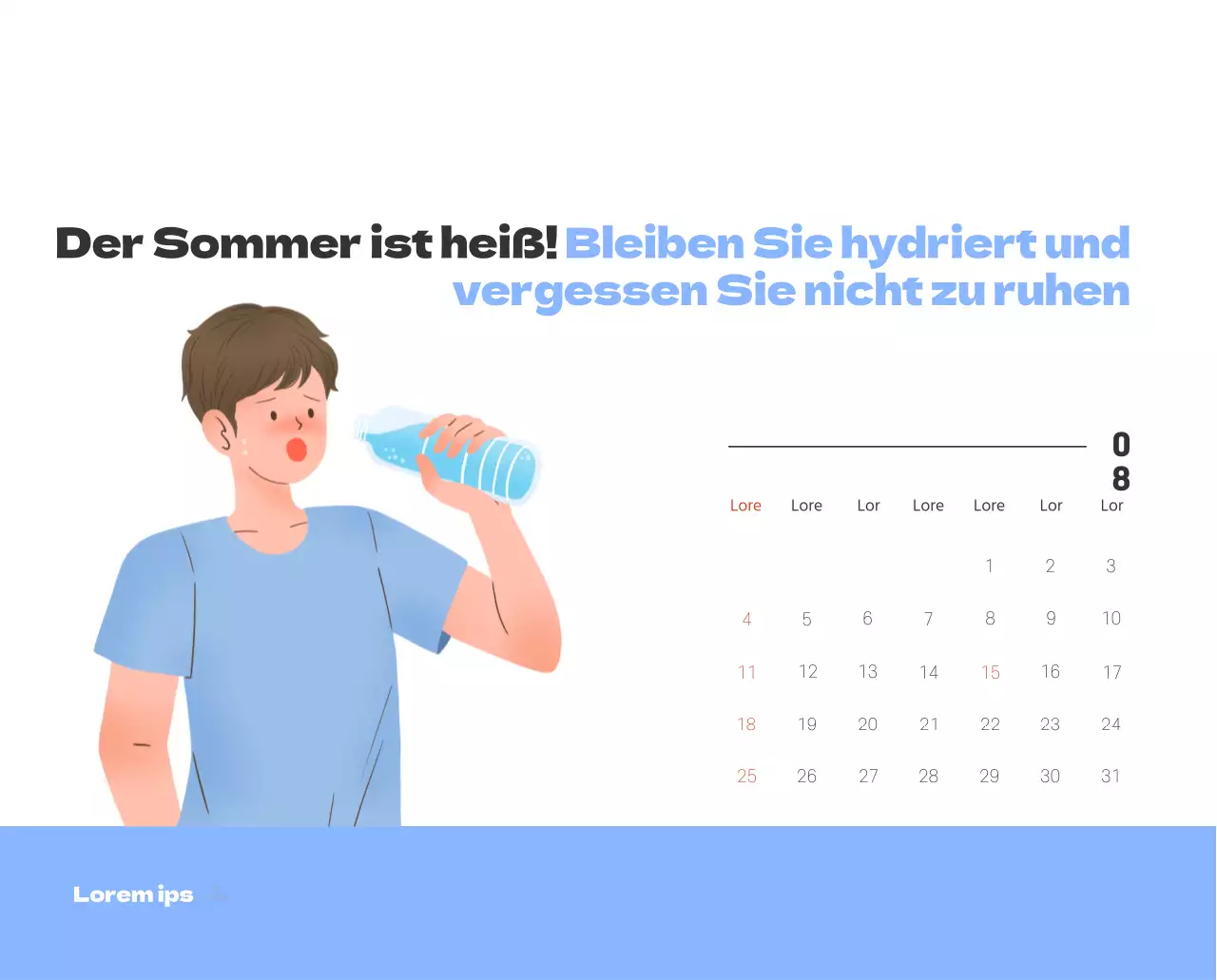 Ein festliches Krankenhaus mit Illustrationen zum Thema Gesundheit und Familie und farbenfrohen Akzenten