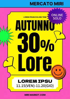 Promuovere le offerte autunnali in rosa e giallo
